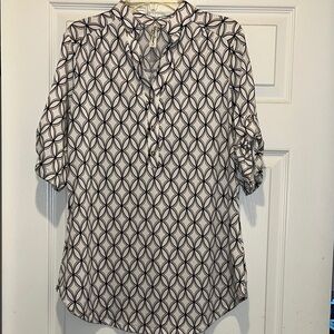 Chic Geometric Pattern Blouse